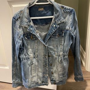Thyme maternity denim jacket small